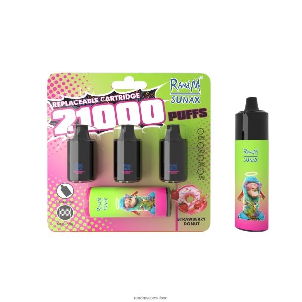 RandM Sunax Dispositif de vape remplaçable avec module de contrôle du flux d\'air 21000, 1 pièce citron pomme rouge BXPBLD272 RandM Vape Genève