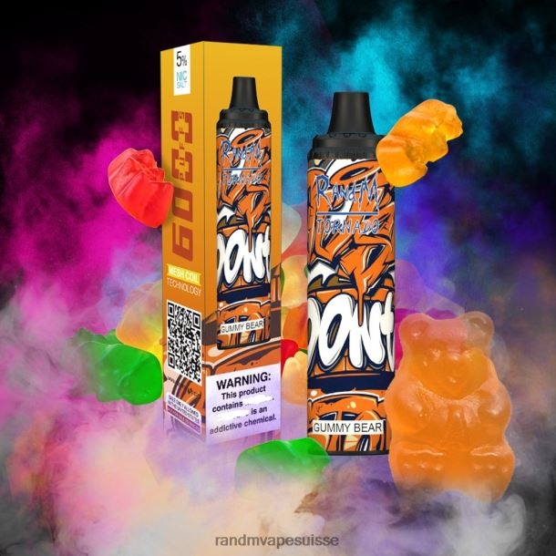 RandM Tornado Dispositif de contrôle du flux d\'air 6000, 1 pièce citron pomme rouge BXPBLD279 RandM Vape Online