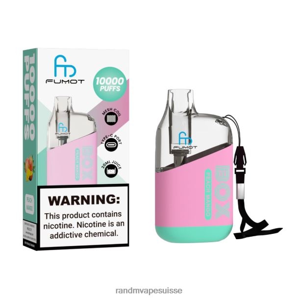 Fumot Original RandM Tornado Box Dispositif de vape de contrôle du débit d'air 10000 1 pièce pêche mangue BXPBLD90 RandM Tornado Online Shop