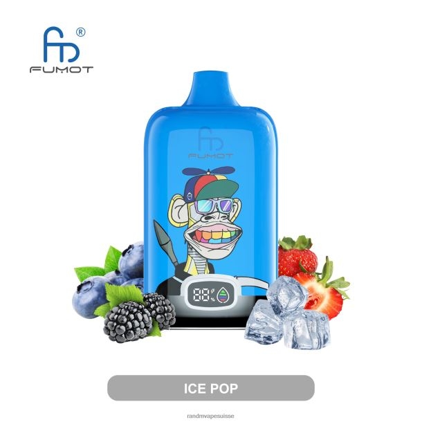 Fumot Original RandM Digital Box Batterie 12000 et dispositif de vape à affichage liquide pastèque fraise BXPBLD5 RandM Vape Prix
