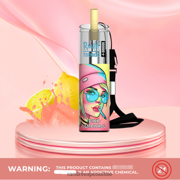 RandM Tornado 10000 plus dispositif de vape de contrôle du flux d\'air 1 pièce citron pomme rouge BXPBLD80 RandM Tornado Online Shop