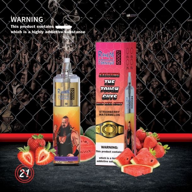 RandM Tornado Dispositif de vape de contrôle du débit d\'air 10000 1 pièce fraise framboise BXPBLD102 RandM Vape Genève