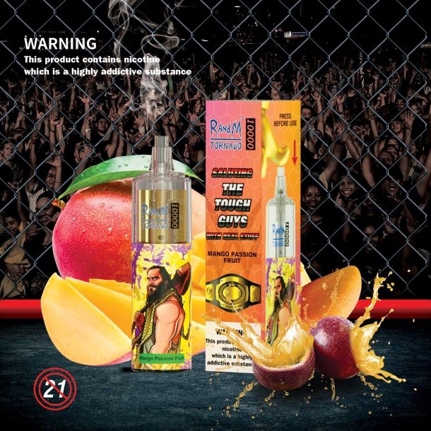 RandM Tornado Dispositif de vape de contrôle du débit d\'air 10000 1 pièce fraise framboise BXPBLD102 RandM Vape Genève