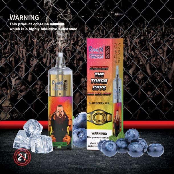 RandM Tornado Dispositif de vape de contrôle du débit d\'air 10000 1 pièce fraise framboise BXPBLD102 RandM Vape Genève