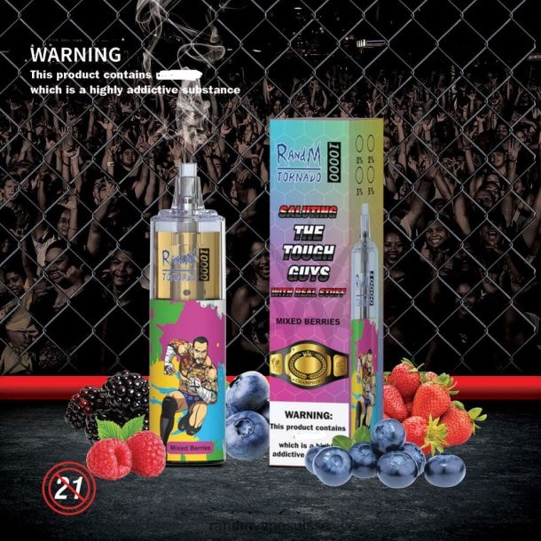 RandM Tornado Dispositif de vape de contrôle du débit d\'air 10000 1 pièce fraise framboise BXPBLD102 RandM Vape Genève