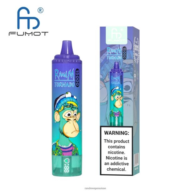 Fumot RandM Tornado Appareil de vape 15000 avec batterie et affichage ejuice version 1 baies mélangées BXPBLD31 RandM Vape Suisse
