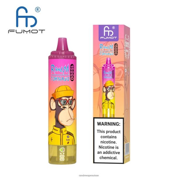 Fumot RandM Tornado Appareil de vape 15000 avec batterie et affichage ejuice version 1 glace à l\'ananas BXPBLD23 RandM Tornado Suisse