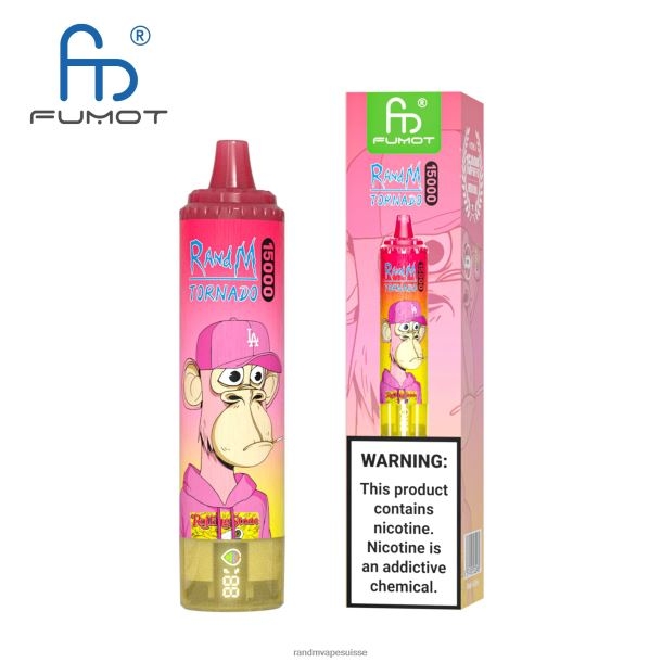 Fumot RandM Tornado Appareil de vape 15000 avec batterie et affichage ejuice version 1 glace à l\'ananas BXPBLD23 RandM Tornado Suisse