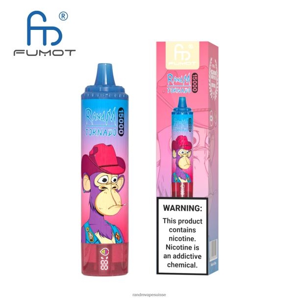 Fumot RandM Tornado Appareil de vape 15000 avec batterie et affichage ejuice version 1 glace à l\'ananas BXPBLD23 RandM Tornado Suisse