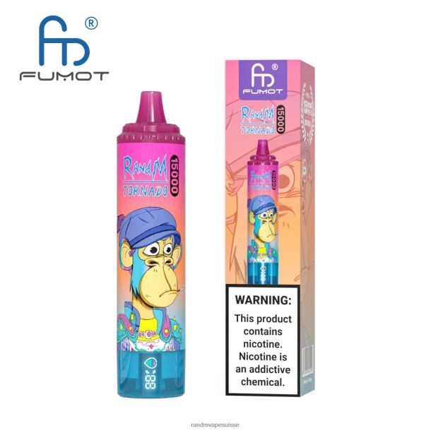 Fumot RandM Tornado Appareil de vape 15000 avec batterie et affichage ejuice version 1 glace à l\'ananas BXPBLD23 RandM Tornado Suisse
