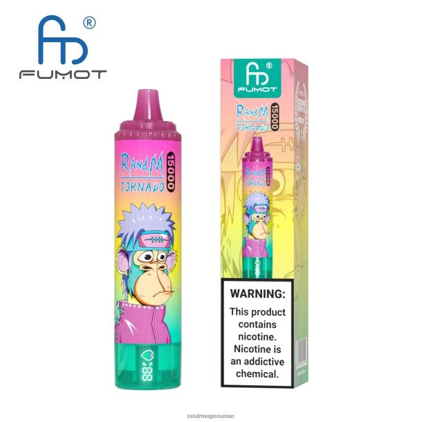 Fumot RandM Tornado Appareil de vape 15000 avec batterie et affichage ejuice version 1 glace à l\'ananas BXPBLD23 RandM Tornado Suisse