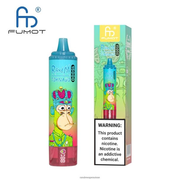 Fumot RandM Tornado Appareil de vape 15000 avec batterie et affichage ejuice version 1 glace à l\'ananas BXPBLD23 RandM Tornado Suisse
