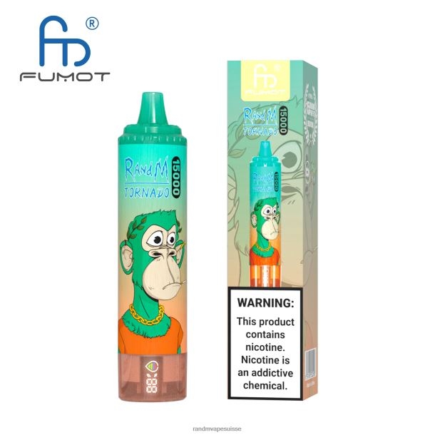 Fumot RandM Tornado Appareil de vape 15000 avec batterie et affichage ejuice version 1 glace à l\'ananas BXPBLD23 RandM Tornado Suisse