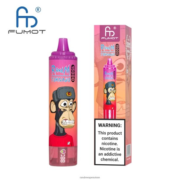 Fumot RandM Tornado Appareil de vape 15000 avec batterie et affichage ejuice version 1 glace à l\'ananas BXPBLD23 RandM Tornado Suisse