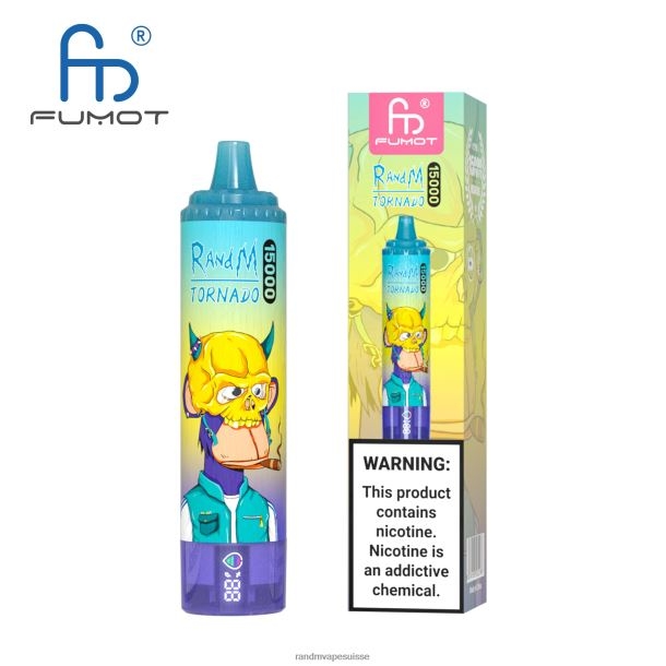 Fumot RandM Tornado Appareil de vape 15000 avec batterie et affichage ejuice version 1 glace à l\'ananas BXPBLD23 RandM Tornado Suisse
