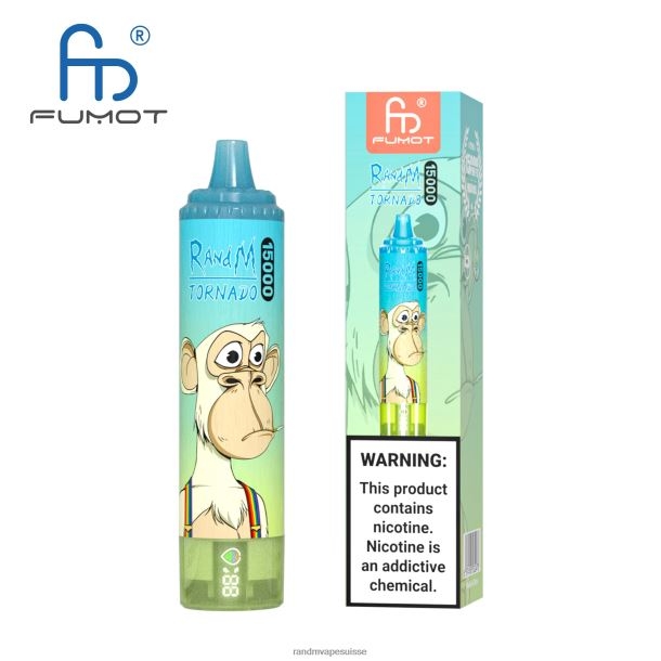 Fumot RandM Tornado Appareil de vape 15000 avec batterie et affichage ejuice version 1 glace à l\'ananas BXPBLD23 RandM Tornado Suisse