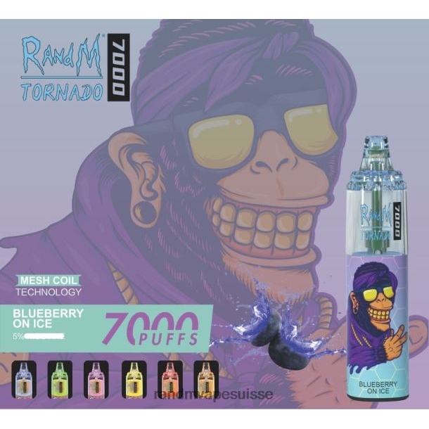 RandM Tornado Dispositif de vape de contrôle du flux d\'air 7000 1 pièce glace à l\'ananas BXPBLD180 RandM Tornado Online Shop