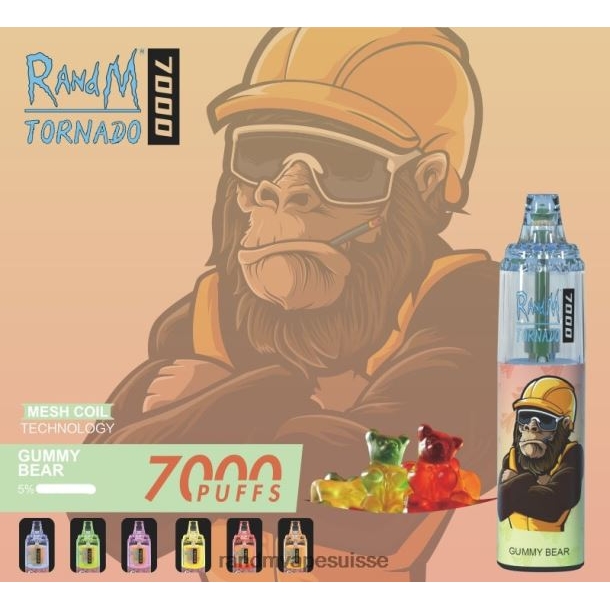 RandM Tornado Dispositif de vape de contrôle du flux d\'air 7000 1 pièce glace à l\'ananas BXPBLD180 RandM Tornado Online Shop