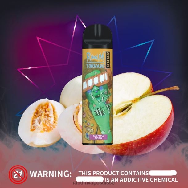 RandM Tornado Dispositif de vape de contrôle du flux d\'air 8000 1 pièce pêche mangue BXPBLD251 RandM Vape Suisse