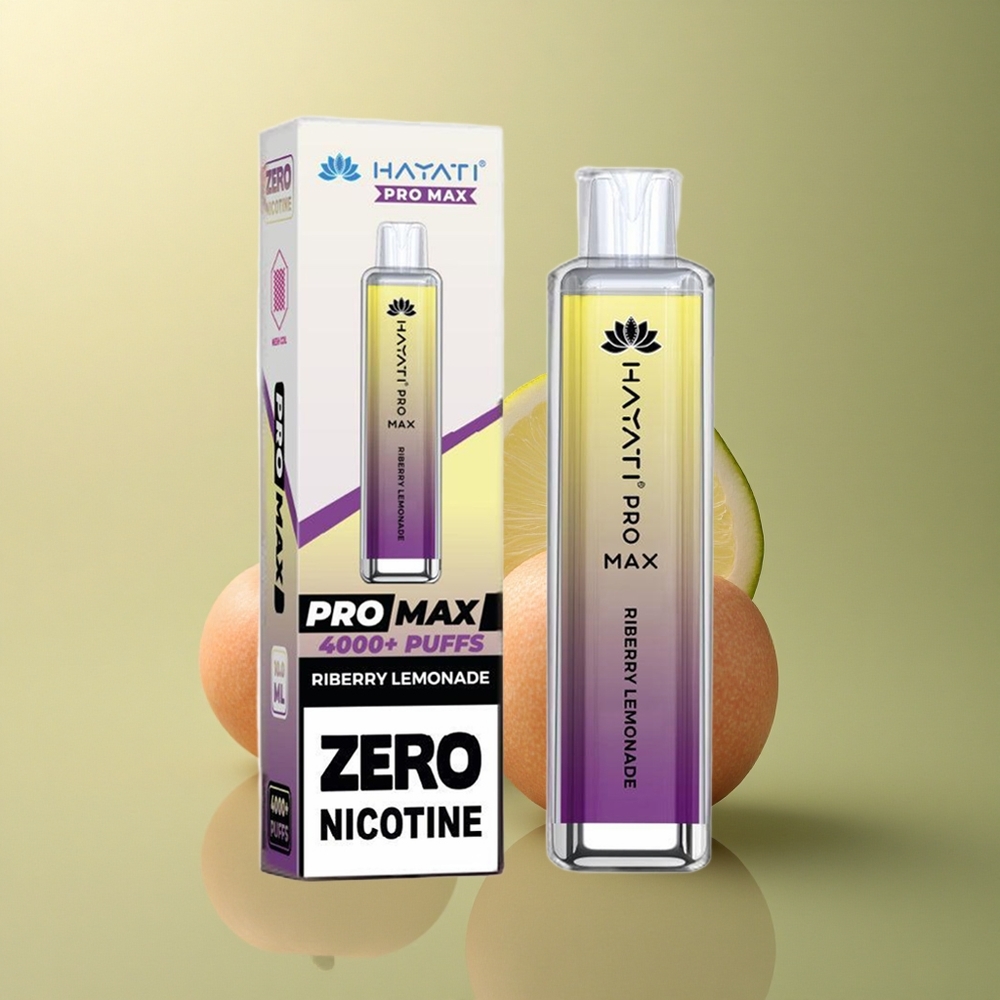 Hayati Pro Max 4000 Puffs Boisson Pétillante Citron-Groseille avec 2% Nicotine et Batterie 1400mAh