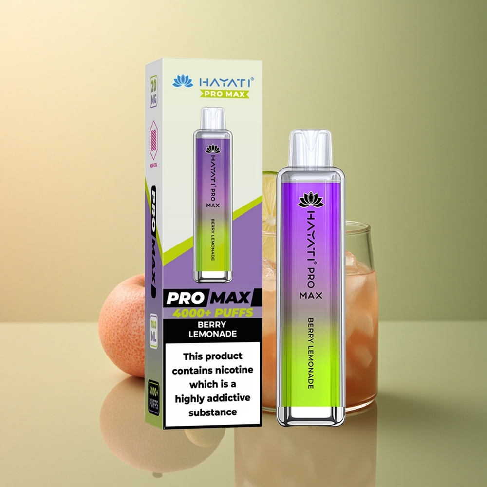Hayati Pro Max 4000 Puffs Citron-Framboise 2% Nicotine 1400mAh