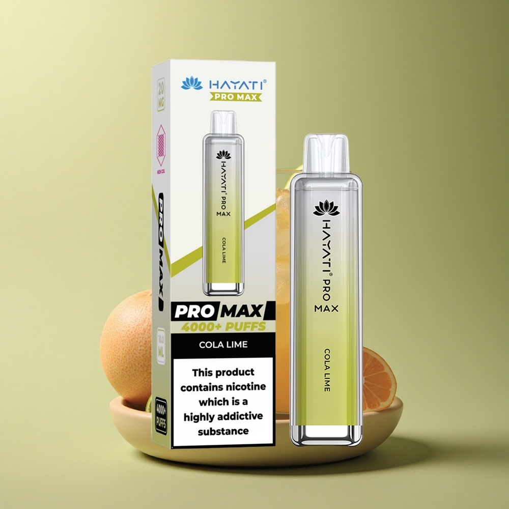 Hayati Pro Max 4000 Puffs Cola Lime 1400mAh Rechargeable 2% Nicotine