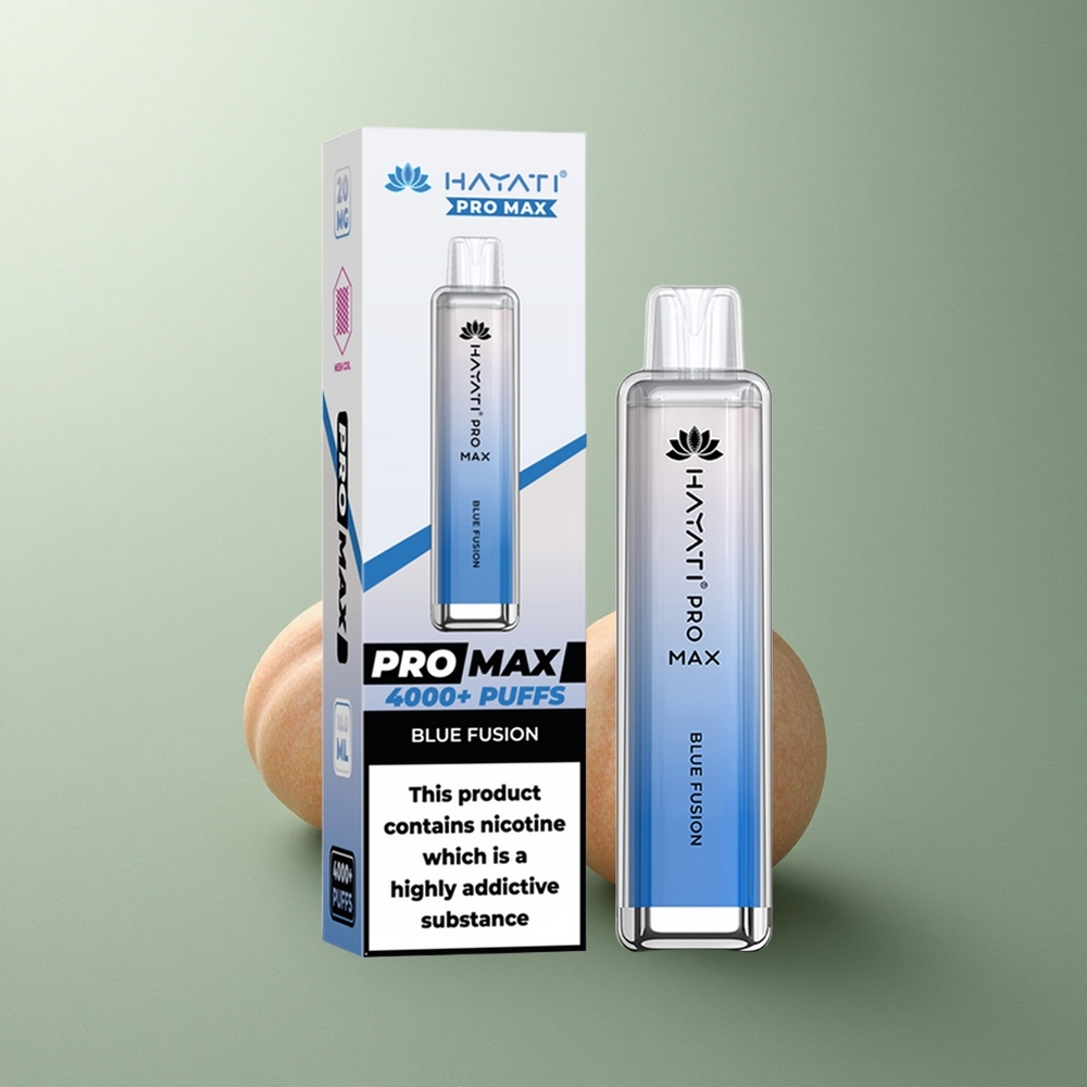 Hayati Pro Max 4000 Puffs Fusion Bleu Rechargeable 1400mAh Dual Mesh