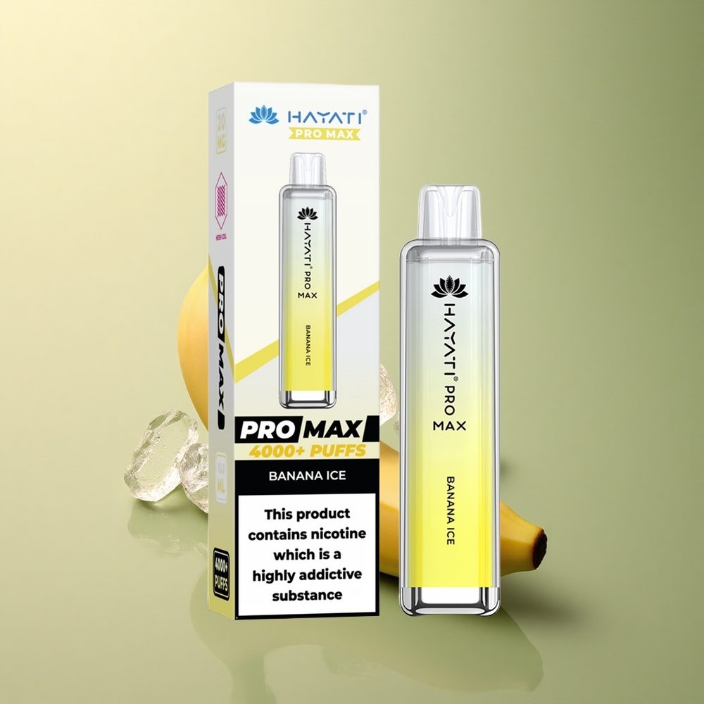 Hayati Pro Max 4000 Puffs Glace à la Banane 5% Nicotine 1400mAh