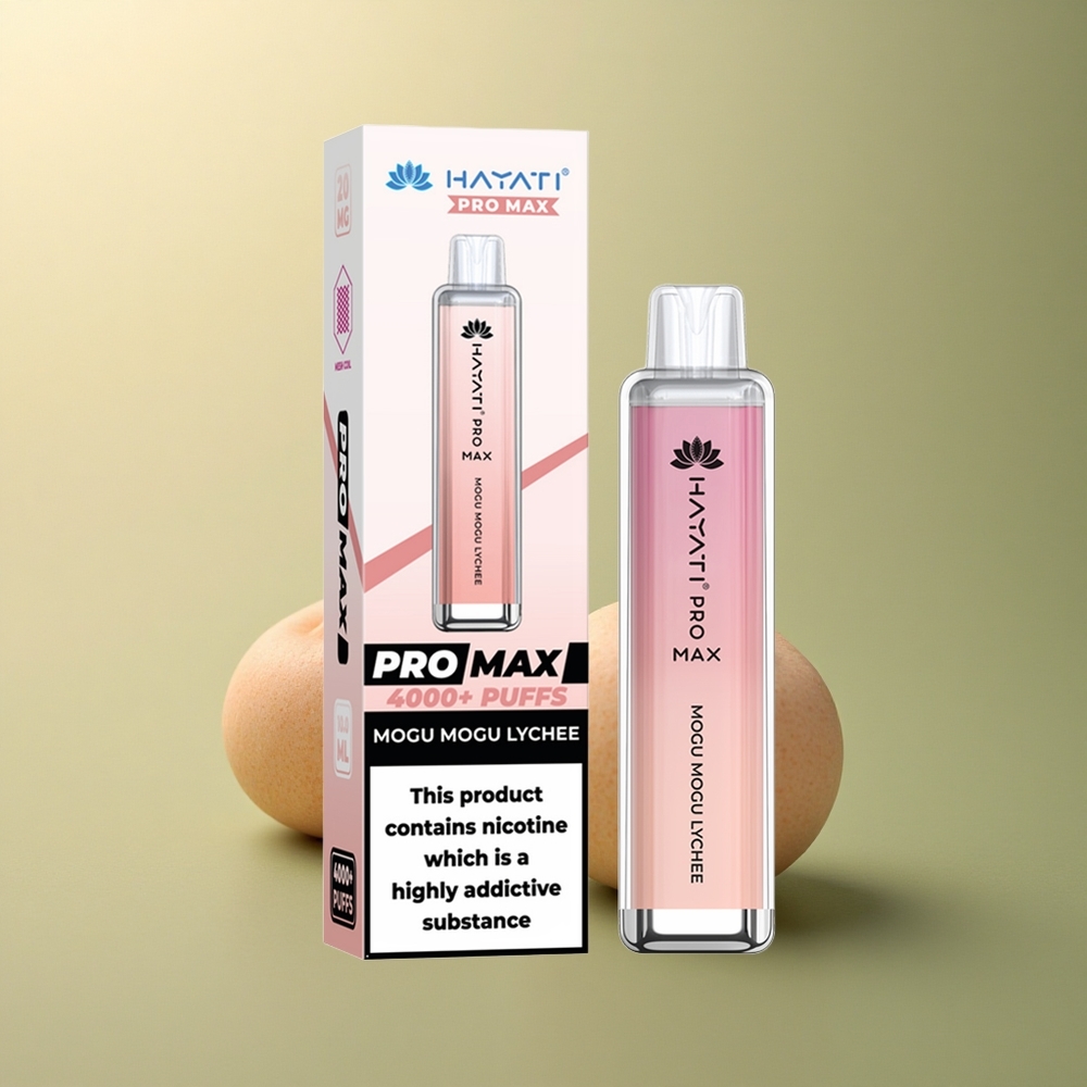 Hayati Pro Max 4000 Puffs Mogu Mogu Litchi 5% Nicotine 1400mAh