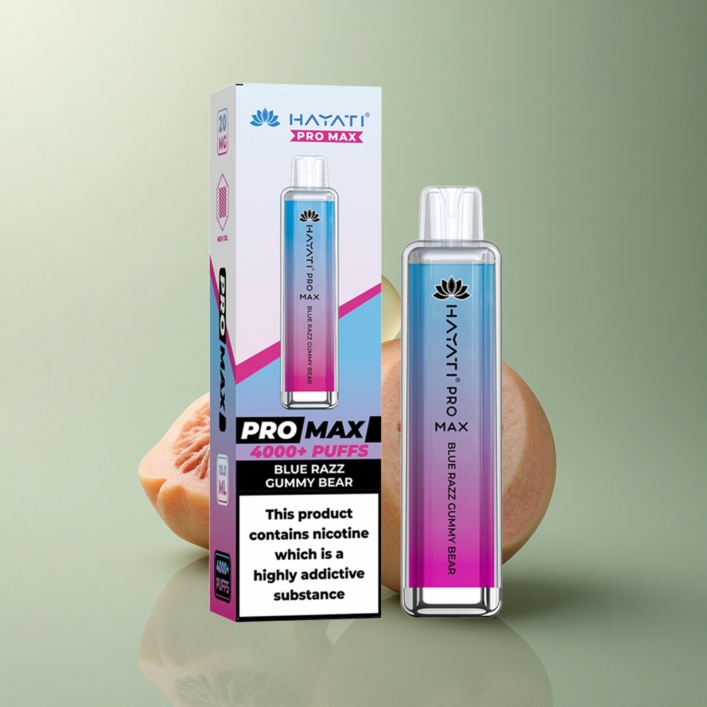 Hayati Pro Max 4000 Puffs Ourson Gélifié Bleu Framboise 2% Nicotine 1400mAh