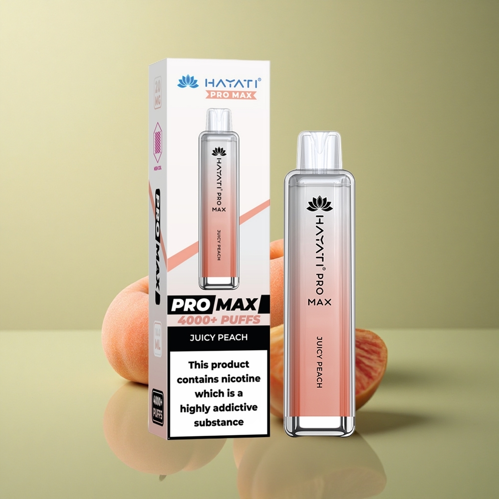 Hayati Pro Max 4000 Puffs Pêche Juteuse 5% Nicotine 1400mAh