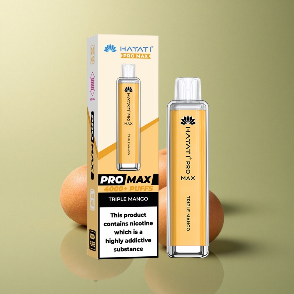Hayati Pro Max 4000 Puffs Triple Mangue Rechargeable 1400mAh 2ml/10ml