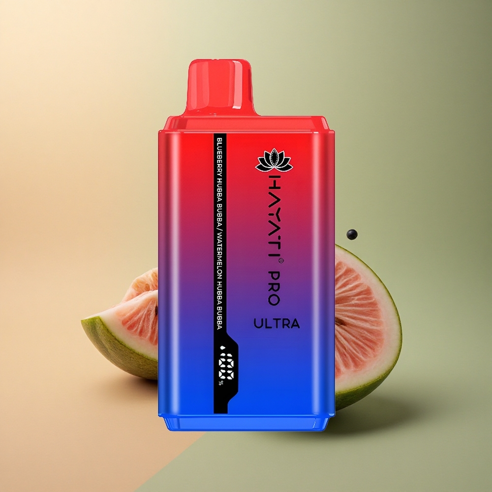 Hayati Pro Ultra 15000 Puffs Baie Bleue Bubba Pastèque Bubba avec 2% de nicotine et 850mAh