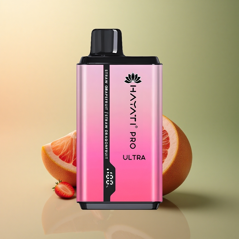 Hayati Pro Ultra 15000 Puffs Fraise Pamplemousse Fraise Fruit du Dragon 2% Nicotine 850mAh