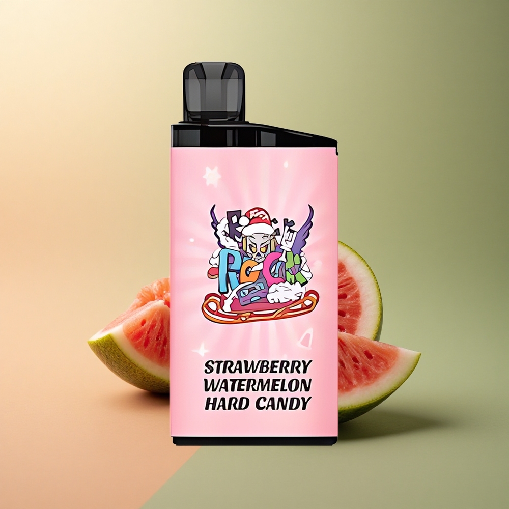 IGET Bar 3500 Puffs Bonbon Dur Fraise Pastèque avec Batterie 1400 mAh