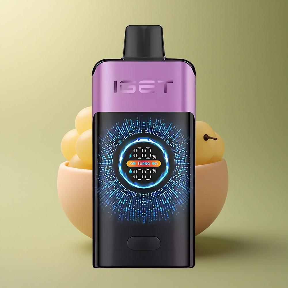 IGET ONE 12000 Puffs Chupa Chups Raisin Dual Mesh Courbé Écran Couleur 2700 mAh