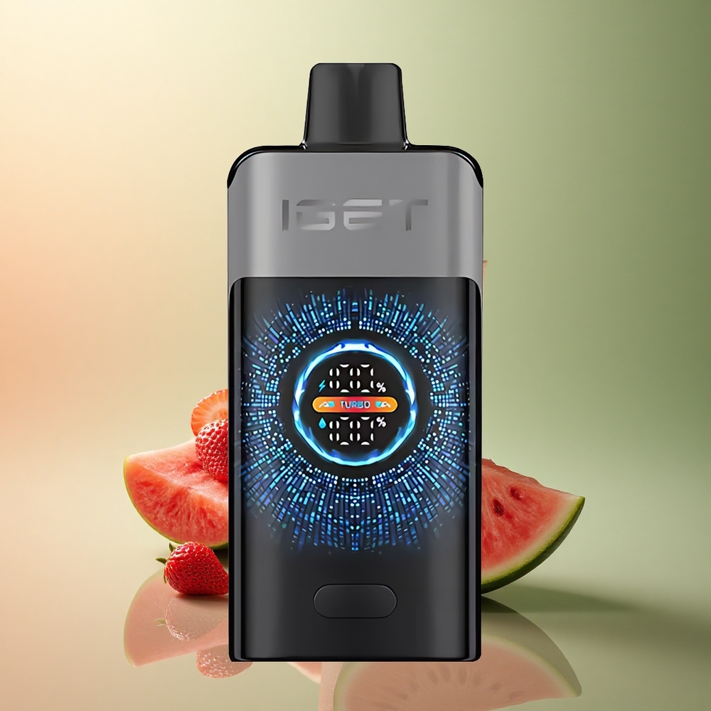 IGET ONE 12000 Puffs Fraise Pastèque Glacée - 2700 mAh - Écran Courbe Couleur