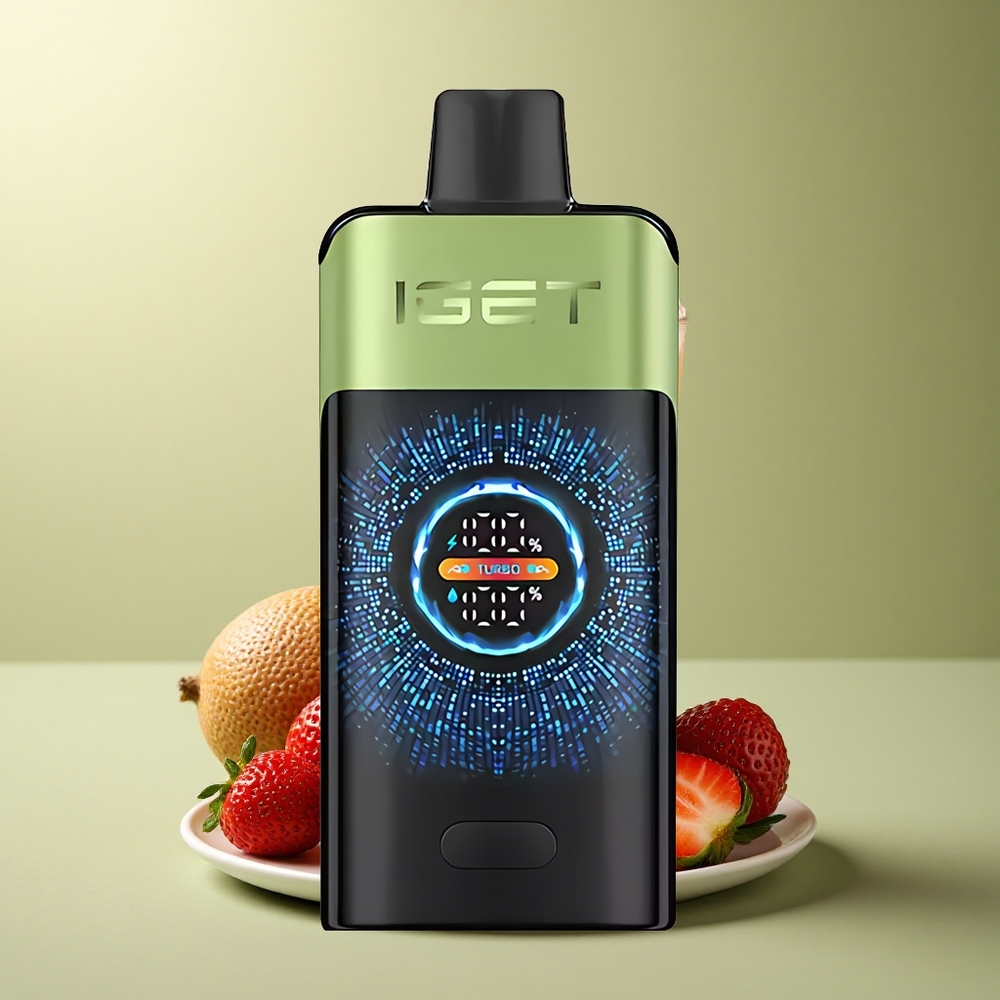 IGET ONE 12000 Puffs Glace Fraise-Kiwi avec Écran Courbe et 2700 mAh