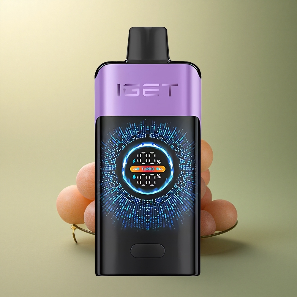IGET ONE 12000 Puffs Glace de Raisin - 2700 mAh - Écran Courbe