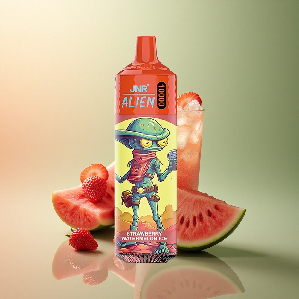 JNR Alien 10000 Glace Fraise Pastèque avec 850mAh et LED RGB