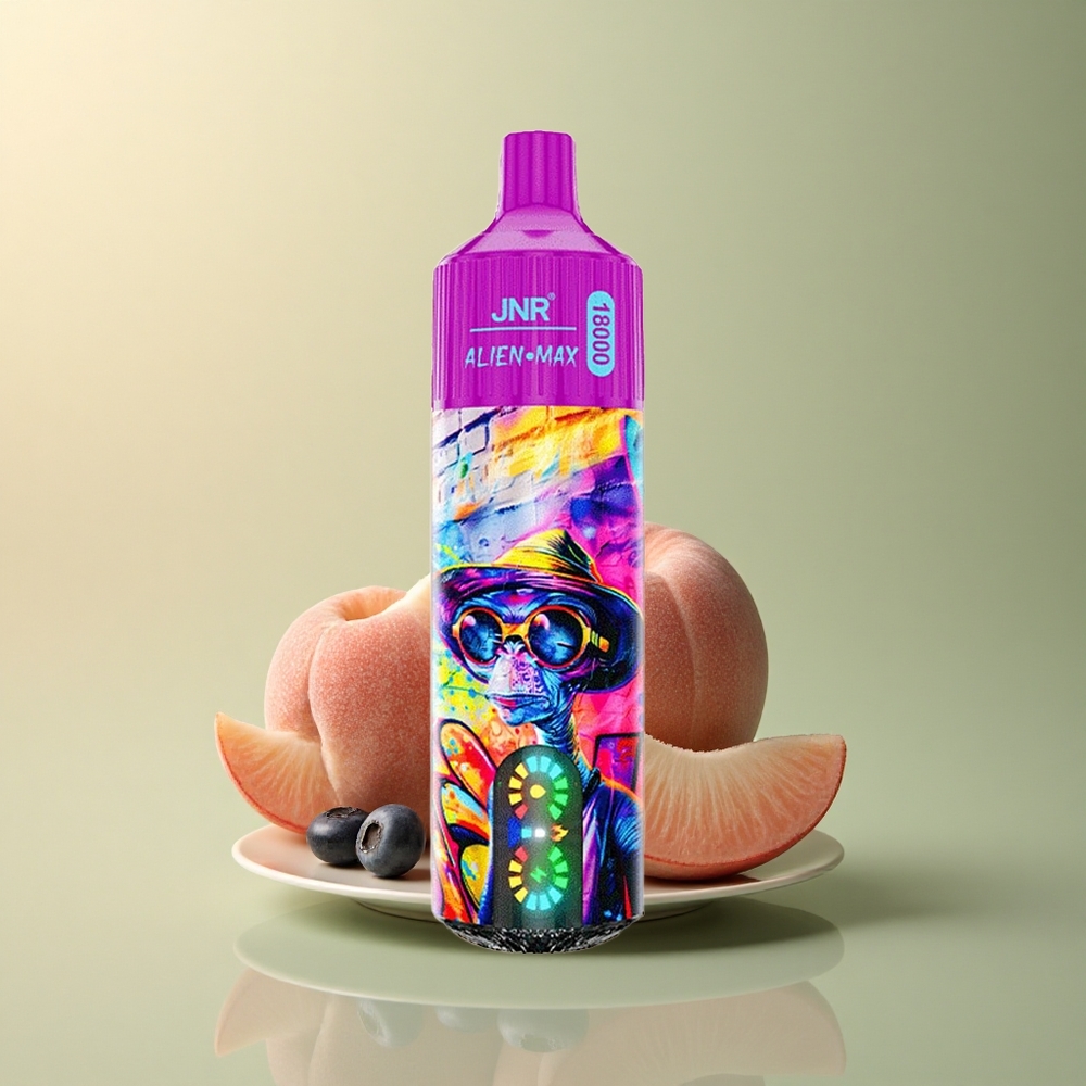 JNR Alien Max 18000 Bonbon Pêche Myrtille avec Double Mesh et 850mAh