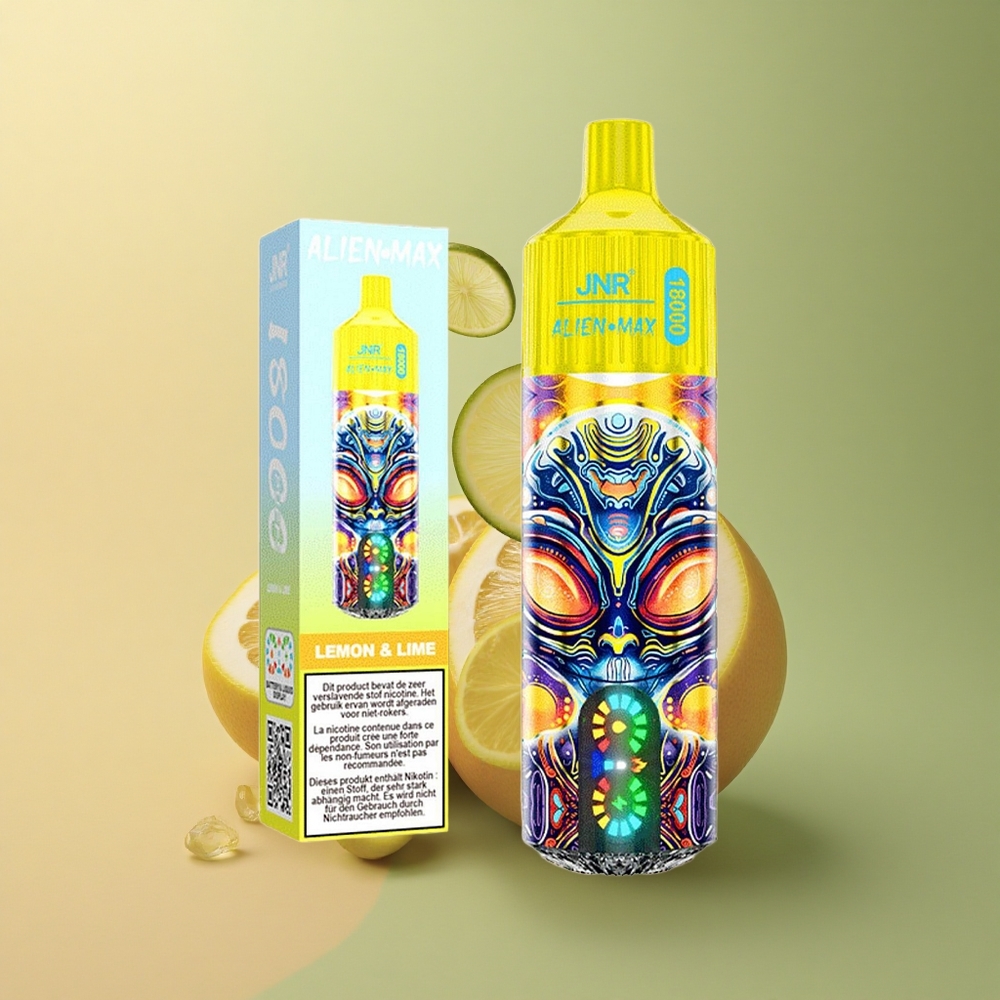 JNR Alien Max 18000 Citron & Lime à Double Mesh avec 850mAh et Nicotine 0-5%