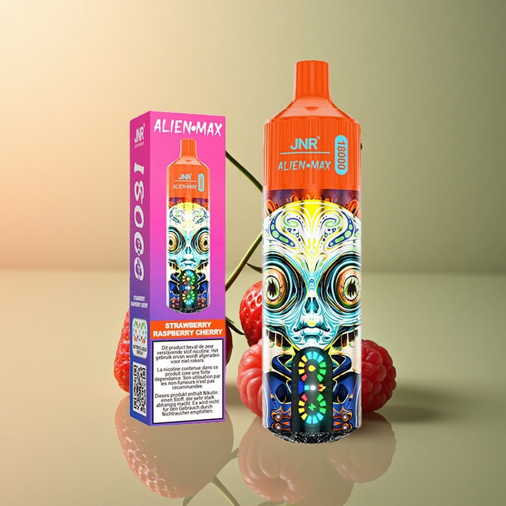 JNR Alien Max 18000 Fraise Framboise Cerise avec Dual Mesh Coil et 850mAh