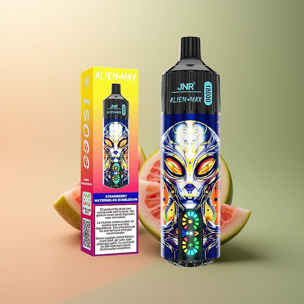 JNR Alien Max 18000 Fraise Pastèque Bubblegum avec Double Mesh et 850mAh