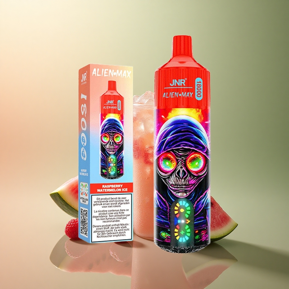 JNR Alien Max 18000 Framboise Pastèque Glacée à Double Mesh et 850mAh