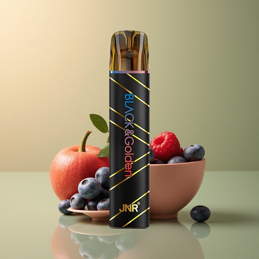 JNR Black&Golden 600+200 Framboise Acidulée Myrtille 550mAh 2ml Nicotine 2%