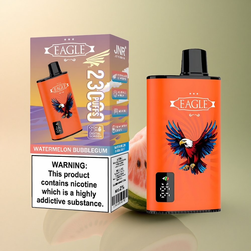 JNR EAGLE Smart 23000 Chewing-gum Pastèque à la Nicotine 2% avec Ecran Digital et Batterie 750mAh