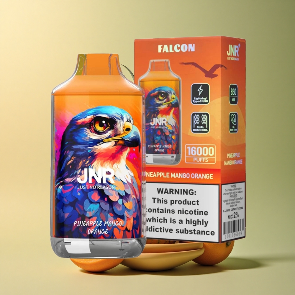 JNR Falcon 16000 Ananas Mangue Orange avec 850 mAh et Nicotine 2%