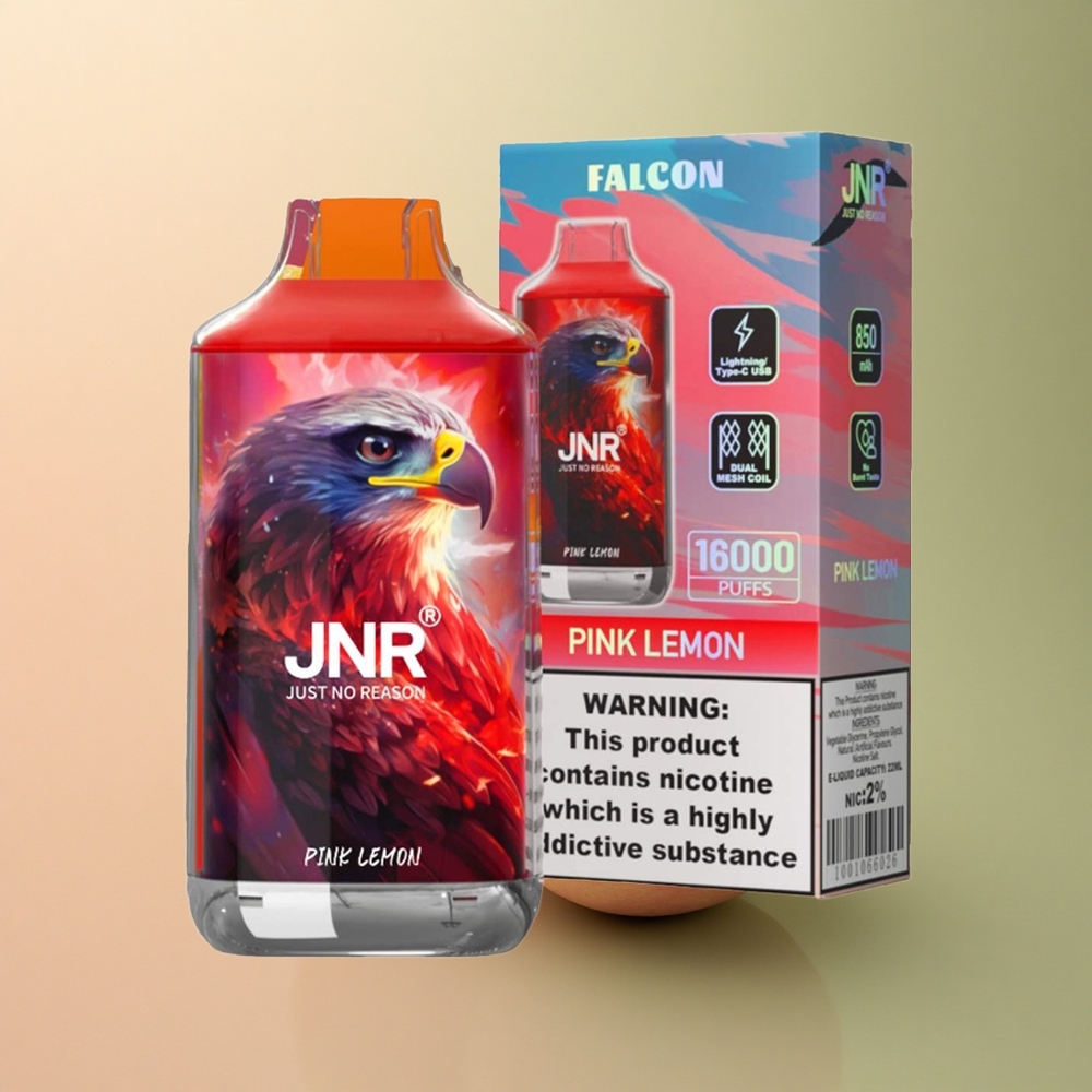 JNR Falcon 16000 Citron Rose 16000 Puffs 850 mAh 22ml Double Mesh Nicotine 0% 2%