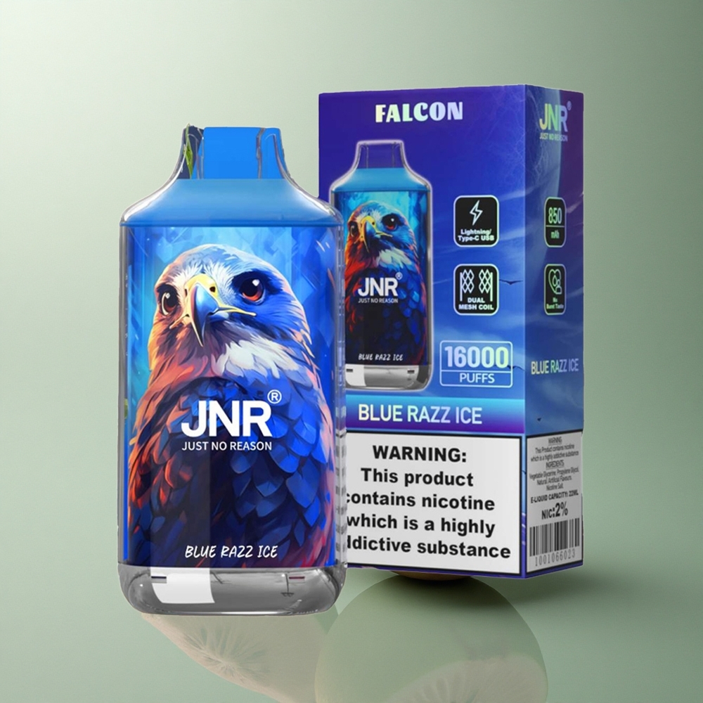 JNR Falcon 16000 Glace Framboise Bleue Dual Mesh 22ml 2% Nicotine